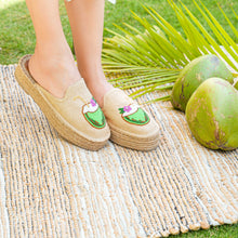 Load image into Gallery viewer, PinaColada beaded espadrilles Platforms