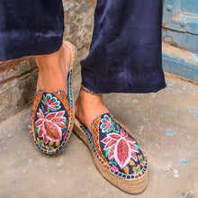Load image into Gallery viewer, Kamal Navy Blue Espadrilles Platforms
