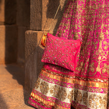 Load image into Gallery viewer, A woman posing with beautiful Diva Rani Pink Bag exclusive handbags for women.