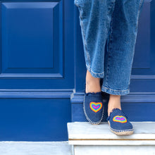 Load image into Gallery viewer, HeartBeat Espadrilles Dark Denim