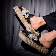 Load image into Gallery viewer, New York Black Espadrilles Platform