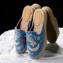 Load image into Gallery viewer, Starry Night Light Denim Platforms