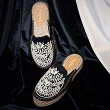 Load image into Gallery viewer, Iris Black Espadrilles Platforms