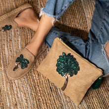 Load image into Gallery viewer, A women posing with beautiful Coco Bag Beige handbags for women along with matching pair of shoes.