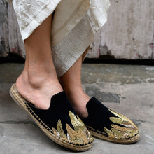 Load image into Gallery viewer, Agni Black Espadrilles Flats