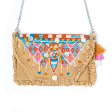 Load image into Gallery viewer, An elegant Masai Bag Beige handbags for women kept on a white background.