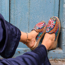 Load image into Gallery viewer, Kamal Navy Blue Espadrilles Platforms