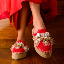 Load image into Gallery viewer, New York Red Espadrilles Platform