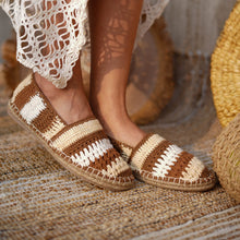 Load image into Gallery viewer, Marrakech Crochet Espadrilles - Beige