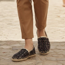 Load image into Gallery viewer, Alina Tweed Espadrilles - Black