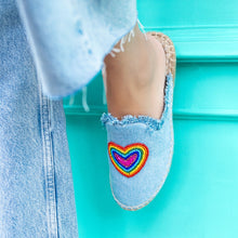 Load image into Gallery viewer, HeartBeat Espadrilles Light Denim Flats