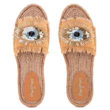 Load image into Gallery viewer, Glare Beige Open-Toed Sandals Flats