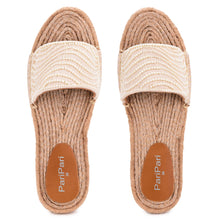 Load image into Gallery viewer, La Perla Cream Sandals Flats
