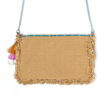 Load image into Gallery viewer, Back side Masai Bag Beige handbags for women kept on a white background.