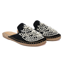 Load image into Gallery viewer, Iris Black Espadrilles Flats
