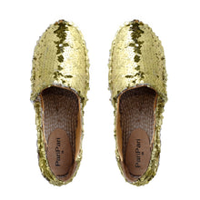 Load image into Gallery viewer, A cute picture of footwear for women, Sitara Espadrilles Gold.