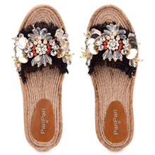 Load image into Gallery viewer, New York Black Open-toed Sandals Platforms