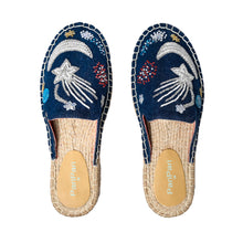 Load image into Gallery viewer, Starry Night Dark Denim Flats