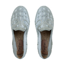 Load image into Gallery viewer, A cute ladies shoes picture, Kaira Silver Espadrilles.