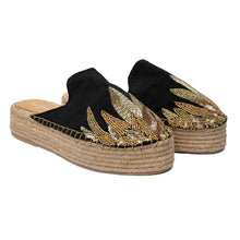 Load image into Gallery viewer, Agni Black Espadrilles Platforms