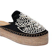 Load image into Gallery viewer, Iris Black Espadrilles Platforms