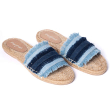 Load image into Gallery viewer, Saira Denim Sandals Flats