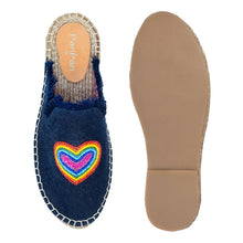 Load image into Gallery viewer, HeartBeat Espadrilles Dark denim Platforms