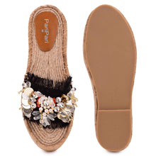 Load image into Gallery viewer, New York Black Open-toed Sandals Platforms