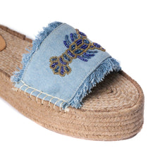 Load image into Gallery viewer, Lobster Denim Sandals Platform