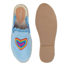 Load image into Gallery viewer, HeartBeat Espadrilles Light denim Platforms