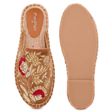 Load image into Gallery viewer, Rani Espadrilles Gold Flats