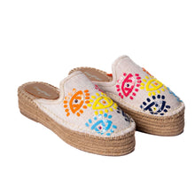 Load image into Gallery viewer, Joie Evil Eye Offwhite Espadrilles Platforms