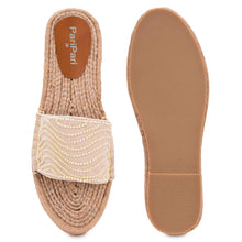 Load image into Gallery viewer, La Perla Cream Sandals Platforms