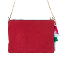 Load image into Gallery viewer, Back view of beautiful Bageecha Red Bag which is kept against a white background. exclusive handbag for women