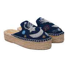 Load image into Gallery viewer, Starry Night Dark Denim Platforms