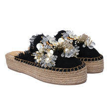 Load image into Gallery viewer, New York Black Espadrilles Platform