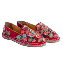 Load image into Gallery viewer, A cute footwear for women picture, Bageecha Red Espadrilles.