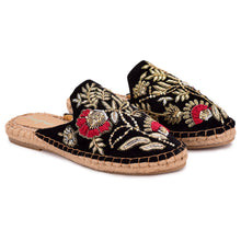 Load image into Gallery viewer, Rani Espadrilles Black Flats