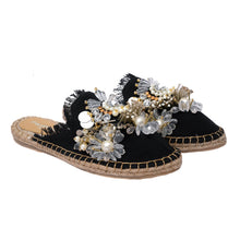 Load image into Gallery viewer, New York Black Espadrilles Flats