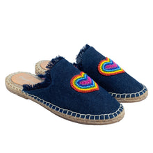 Load image into Gallery viewer, HeartBeat Espadrilles Dark Denim