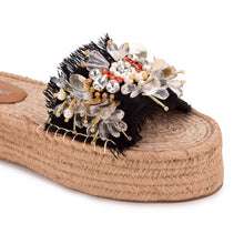 Load image into Gallery viewer, New York Black Open-toed Sandals Platforms