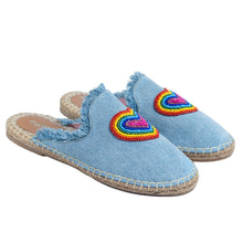 Load image into Gallery viewer, HeartBeat Espadrilles Light Denim Flats