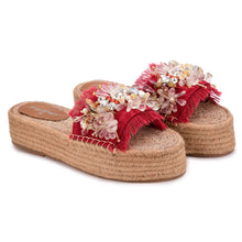 Load image into Gallery viewer, New York Red Open-toed Sandals Platforms