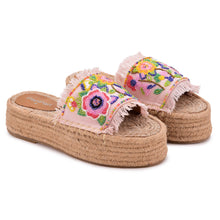 Load image into Gallery viewer, Blossom Beaded Open-toed Sandals Platform