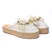 Load image into Gallery viewer, New York Silver Espadrilles Platform
