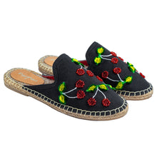Load image into Gallery viewer, Mon Cherie Espadrilles Black Flats