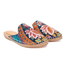 Load image into Gallery viewer, Kamal Espadrilles Navy Blue Flats