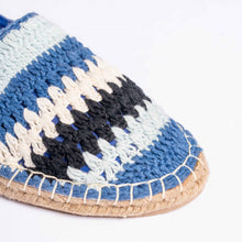 Load image into Gallery viewer, Marrakech Crochet Espadrilles - Blue