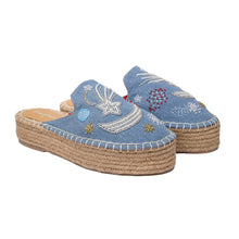 Load image into Gallery viewer, Starry Night Light Denim Platforms