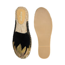 Load image into Gallery viewer, Agni Black Espadrilles Flats